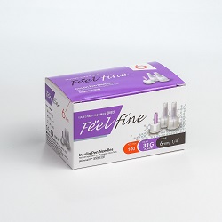 Иглы FeelFine 32G для шприц-ручек, длина 6 мм, 100 шт.